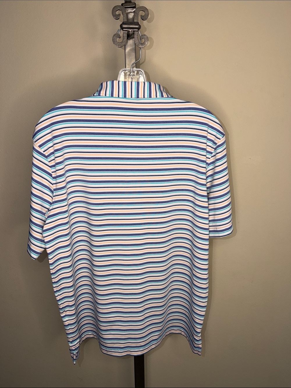 EUC Peter Millar Summer Comfort Boys Striped Golf Polo Shirt XL - Picture 2 of 4